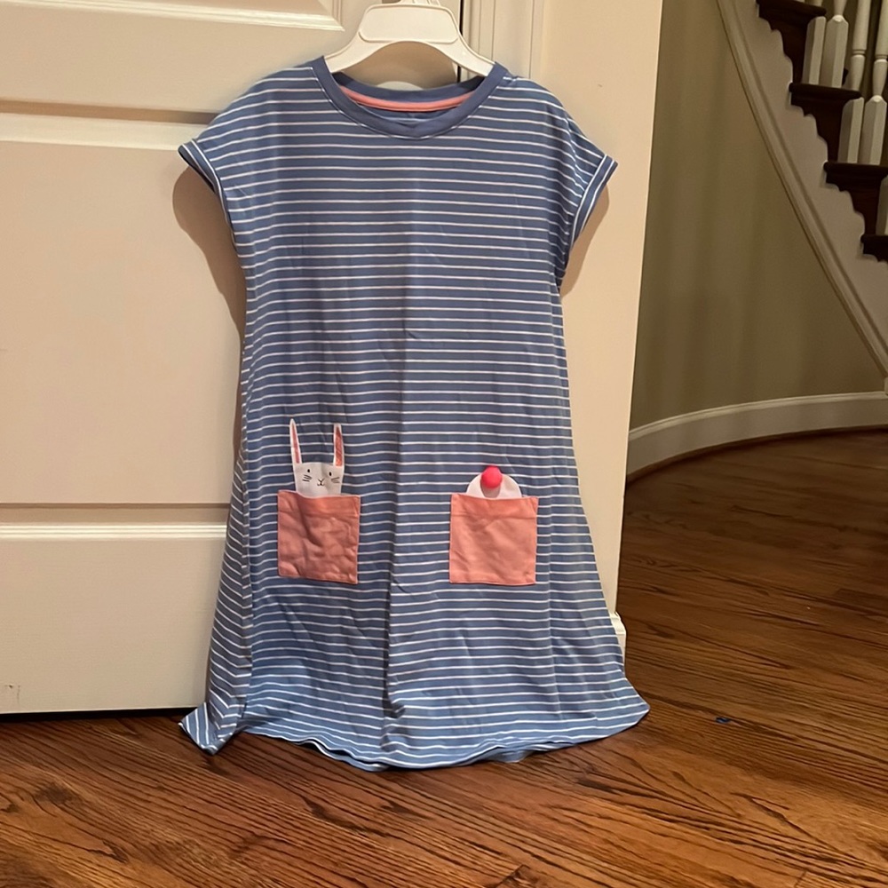 Kids dress, colors: blue, white, pink from: Cat&Jack, size: XL 14/16